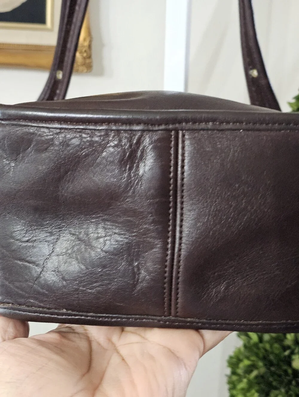 Vintage Coach Janice Legacy bag 9950 rich brown leather and brass hardware